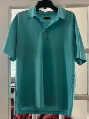 PGA Tour Men’s Polo in Teal Aqua